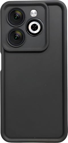 Scalebee Soft Flexible Matt Finish Anti Slip Scratch Proof Camera Protection Silicon Case Back Cover for Techno POP 8 Spark 20 Spark 20C Infinix Smart 8 (Black)