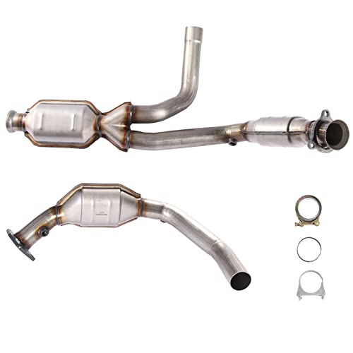 Boardroad Catalytic Converters Direct-Fit Stainless Steel For 09-14 Chevy Silverado Suburban 1500 Tahoe Avalanche / 10-13 Escalade / 09-14 Gmc Sierra 1500 Yukon Xl 1500 #TOP27