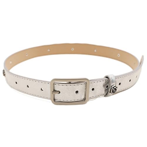 Flower Studded Waist Belt Fashion Shimmering Waistband Ethnic Jeans Belt Elegant Adult Pants Belt Simple Waist Decors