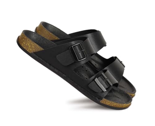 Image of AADI Men's Synthetic Leather Lightweight Comfortable Indoor Outdoor Daily Use Casual Slides /Slippers /Sandals /Floaters