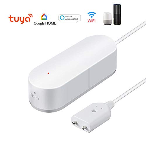 Water Leak Alarm, Wifi Water Detection Sensor App Push Record Support Amazon Alexa Google Home, Can Be Installed In The Kitchen / Living Room / Toilet #TOP2