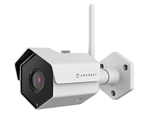 Amcrest SmartHome 4MP Outdoor WiFi Camera Bullet 4MP Outdoor Security Camera, 98ft Night Vision, Built-in Mic, 101° FOV, 2.8mm Lens, MicroSD Storage, ASH42-W (White)