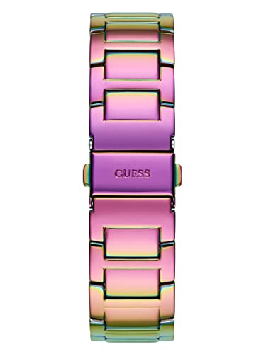 Guess Multifunction Purple Crystal Bracelet Watch, Purple/Silver-Tone