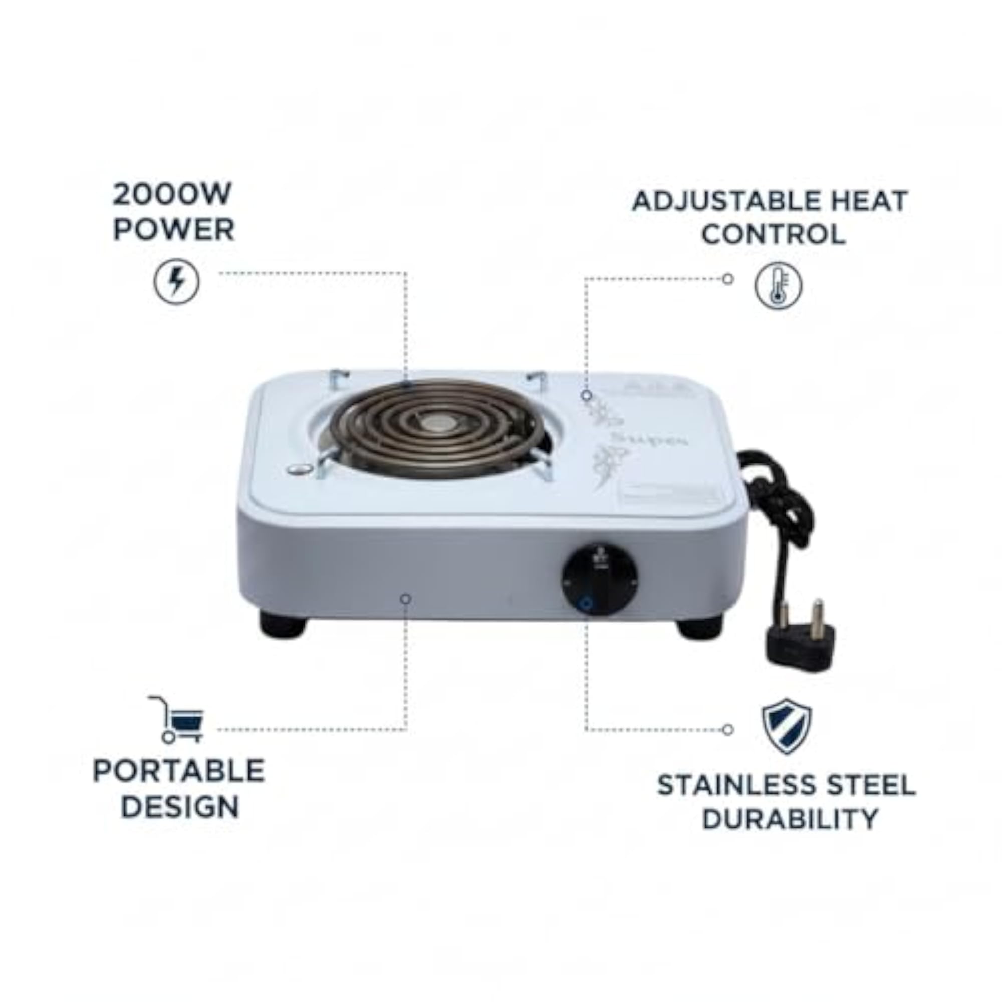 2000W Electric Hot Plate with Stainless Steel