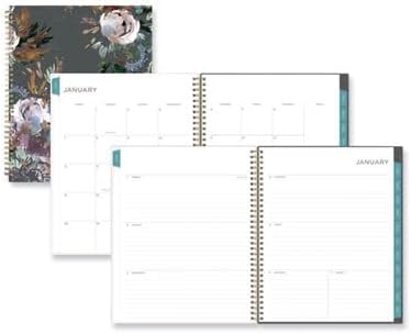 Kelly Ventura 2024 Weekly and Monthly Planner, 8.5" x 11", Flexible Cover, Wirebound, Midnight Garden (140944-24)