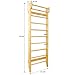 Swedish Ladder Wood Stall Bar, Gymnastics Wood Stall Bar, Multi-use Swedish Ladder, Physical Therapy & Gymnastics Ladder, Wall Mounted Pull Up Bar for Stretching and Various Exercises, Natural