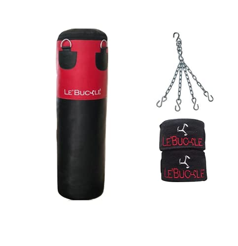 Le Buckle PU Leather Filled Heavy Bag with Hanging Chain for Boxing, MMA, Kickboxing and Workout Training Sessions (3 Feet) (B09DPNB2M9) Amazon Price History, Amazon Price Tracker