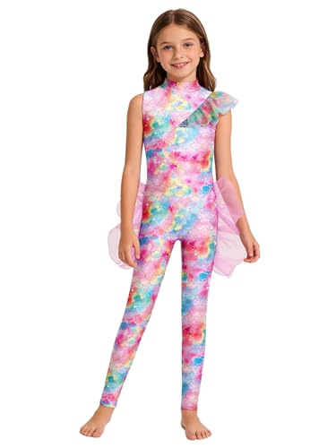 Maillot de bain sirène pour fille une pièce protégeant la peau des UV