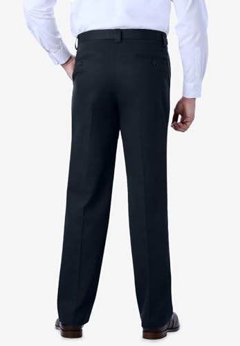 KingSize Men's Big & Tall Relaxed Fit Wrinkle-Free Expandable Waist Plain Front Pants2