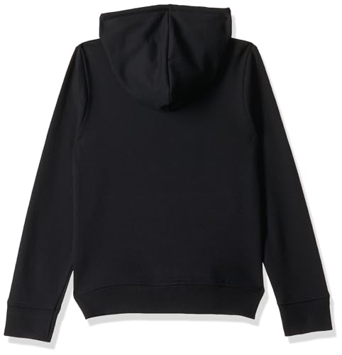 Image of Solid Cotton Fleece Girls Hooded Neck Sweatshirt with Kangaroo Pocket