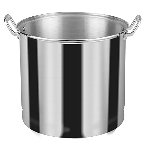Vasconia 27.5-Quart Steamer Pot (Aluminum) With Tray & Glass Lid, For Most Stoves - (Hand-Wash Only) Large Stock Pot For Tamales, Steaming, Boiling & Frying - Makes Seafood, Pasta, Vegetables & More #TOP2