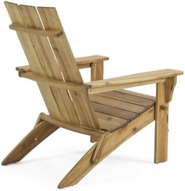 Miniatura 5 de Foldable Adirondack Chair for Outdoor Lounge, Beautiful Acacia Wood Design, Rustic Natural Finish, Space-Saving Comfort