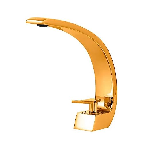 Pingoo.Casa, Torneira para Banheiro, Misturador Monocomando, Baixa Itapecuru, Dourado