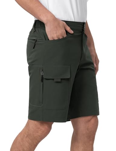 Moosehill Short de randonnée cargo pour homme - Imperméable - Avec 6 poches - Léger et respirant - Pantalon de VTT - Short de cyclisme - Bermuda - Pantalon...