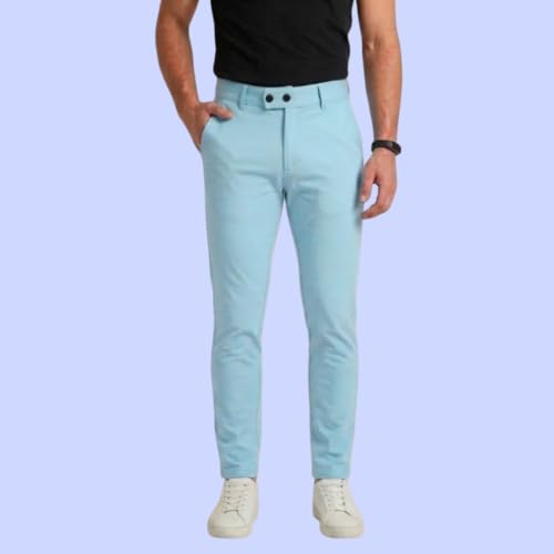 Image of Men's Formal Trousers | Premium Lycra Stretch Pants | Standard Fit | Comfortable Office, Business & Casual Wear | Stylish Men's Bottom Wear