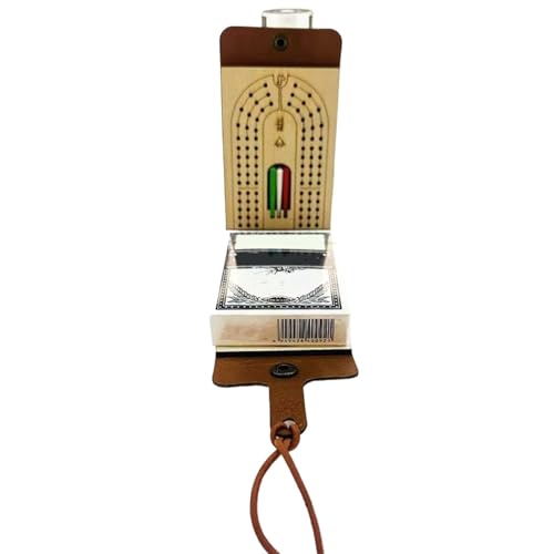 Conjunto de Juegos de Mesa de Cribbage - Tablero de Cribbage de Viajes | Tablero de Madera para Adultos, Tablero de Cribbage de Viaje Personalizado con Nombre Personalizado