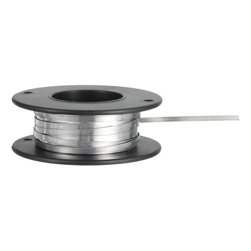 QUARKZMAN Hilo Calentador Plano De Nicromo 39 Pies (12m) x 0.2mm x 2mm Hilo De Alta Temperatura Para Elementos Calefactores Manualidades DIY Negro Y Plateado