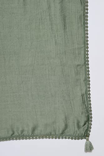Image of SHOPPING QUEEN Women's Rayon Chikankari Lucknowi Kurta Palazzo with Dupatta Set