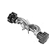 Edelstahl Kreuzklemme Laborständer Kopfklemmenhalter Kniehebelspanner Silber Labor-Metallhalterung Stabiler rechtwinkliger Clip