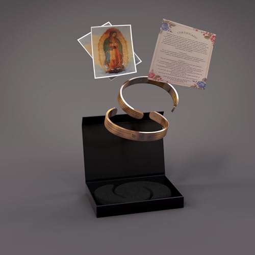 Brazalete Virgen de Guadalupe - Set de 2 Brazaletes - 99% Cobre Terapeutico - 12 imanes2