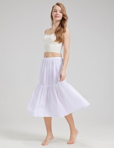 Image of BEAUTELICATE Half Slip Skirt Extender 100% Cotton Vintage Underskirt