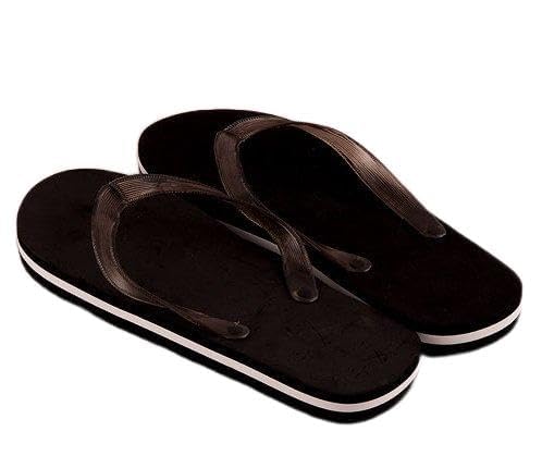 Honeymoon Just Married Flip Flops (Medium, Black)