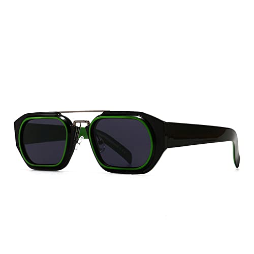 Lunettes de soleil femmes polygone carré UV400 vintage pour hommes et mode rétro