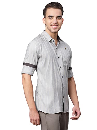 Image of Nirmla Fashion Men's Solid Regular Fit Full Sleeve Cotton Casual Shirt