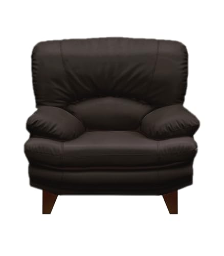 関家具 Sekikagu ソファ ソファー 1人掛け 一人掛け スイートG 角 ブラウン 木脚 ダークブラウン 合皮 レザー 374629