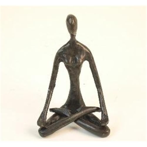 Danya B Yoga Lotus Cast Bronze Female Sculpture