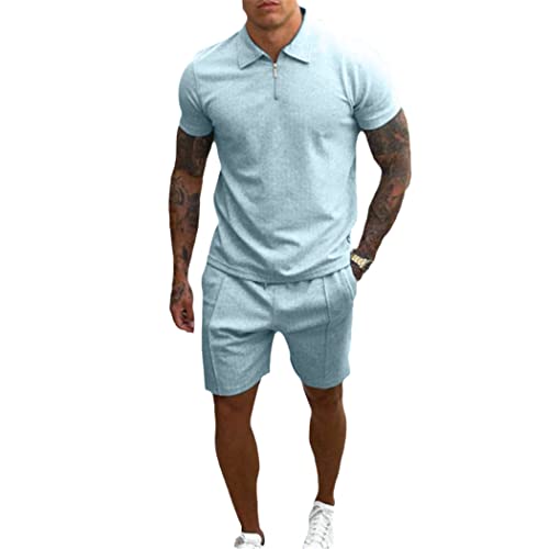 Survêtement d'été pour homme avec polo et short décontracté de jogging fitness