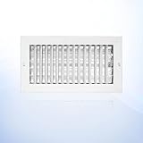 10 x 6 inch Vent Duct Cover Air Supply HVAC Sidewall or Ceiling Grille Register with Multi-Shutter...