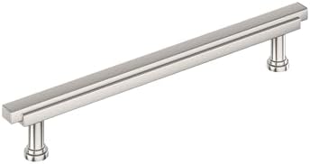 Signature Hardware 954047-7916 Gilderoy 7-9/16 Inch Center to Center Bar Cabinet Pull - Polished Nickel