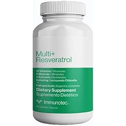 Immunotec - Multi+ Resveratrol - Full Spectrum Dietary Supplement - 13 Vitamins, 5 Minerals, 3 Nutrients with Chlorella
