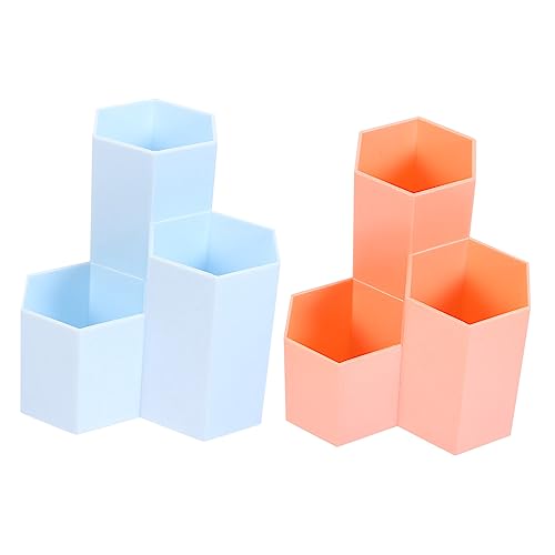 STOBOK 2 Piezas Caja De Almacenamiento De Pluma Botes De Pluma Para Escritorio Bolígrafo Bolígrafos Negros Titular De La Pluma Resaltador Práctico Portaescobillas El Plastico