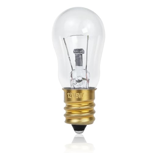WR02X12208 Light Bulb Refrigerator Ice & Water Dispenser Light Bulb Replacement for GE, 6 Watt, 12V, 1-7/8