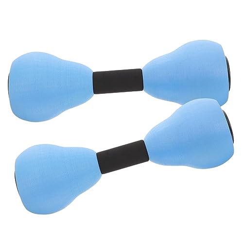 1 Par pool toys Ejercicios aeróbicos Dumbbells flotantes Piscina mancuernas de espuma pabellón pesas llenas de agua equipo de aeróbic acuático mancuernas de peso de agua Eva Blue SUPVOX