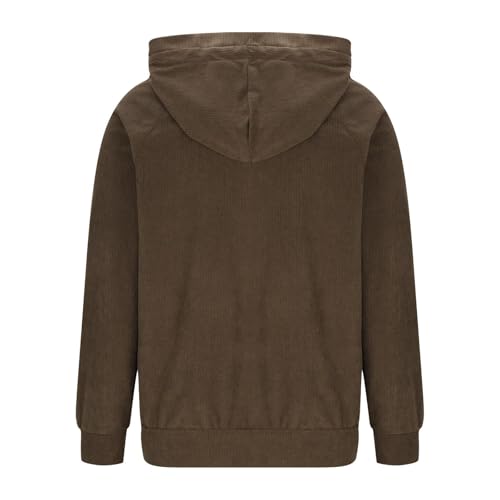 Mens Tactical Hoodies Quarter Zip-Up Pullover Sweatshirts Corduroy Cargo Hooded Sweatshirts Clothes with Multi Pockets4