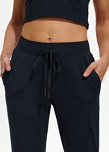 Image of Libin Women's Joggers Pants Athletic Casual Sweatpants Petite /Regular /Tall | Running, Workout, Gym, Yoga, Lounge, Travel, Golf Clothes with Pockets, 4 way stretch, Tapered, Dance Trousers