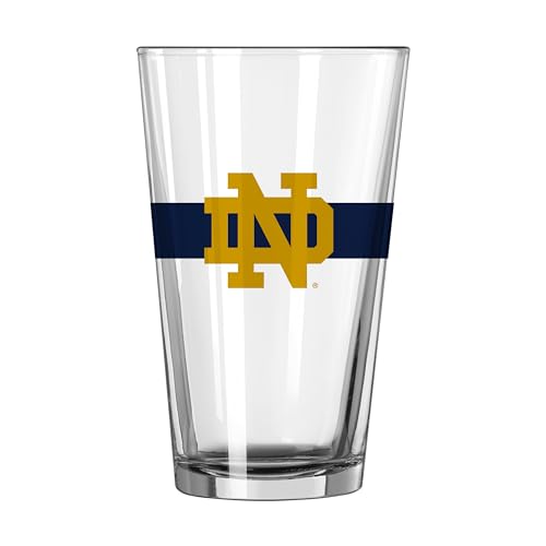 Image of Logo Brands NCAA 16 oz Pint Glass - Durable Glass With Bold Team Color- Chip-Resistant Rim Drinkware For Fans, Tailgates, Home Bars & Everyday Use