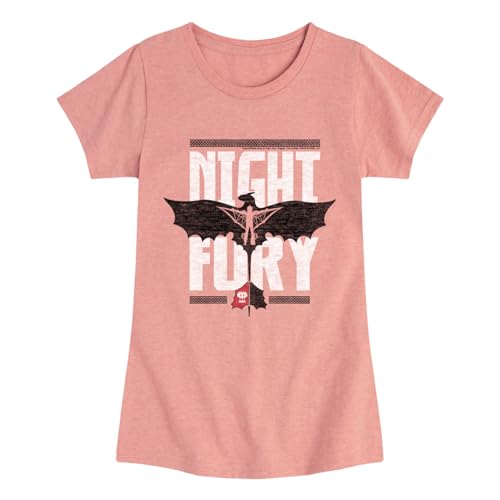 How to Train Your Dragon - Night Fury Flight - Toddler & Youth Girls Short Sleeve Graphic T-Shirt - Main Image