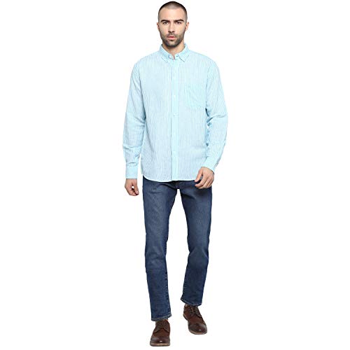 Image of Red Tape Men's Striped Regular Fit Casual Shirt