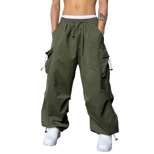 Amazon.com: Men's Baggy Cargo Pants Drawstring Elastic Waist