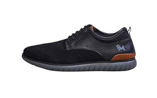 Image of Neeman's The Derbies for Men | Knit Base and Faux Leather Derby Sneakers | Comfortable and Breathable Mesh