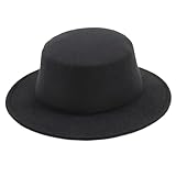 Photo Gallery nuelreva cappello a cilindro largo brim size libero inverno unisex classico classico vintage flat cappello top black reperto regolabile britannico per matrimonio da festa Photo Gallery nuelreva cappello a cilindro largo brim size libero inverno unisex classico classico vintage flat cappello top black reperto regolabile britannico per matrimonio da festa