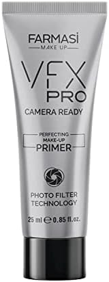Farmasi VFX PRO Camera-Ready Primer Face Makeup, Advanced Pore Minimizer for Dry, Oily, or Combination Skin, Silky Smooth Skin Revitalizer with Oil-Free Support, Leightweight and All-day Hold, 25 mL