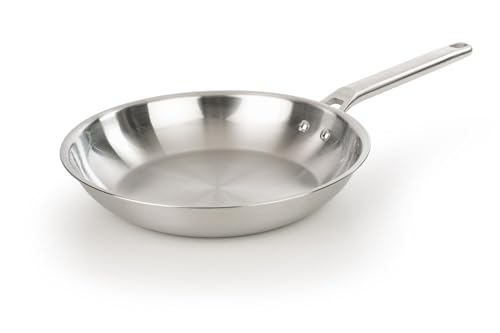 Arcos Sartén Acero Inoxidable Tricapa 28 cm - Libre de PFAS, Sin Antiadhesivo, Base de Inducción - Cocina Saludable y Segura, Compatible con Horno y Lavavajillas