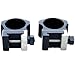 Nightforce X-Treme Duty Ultralite 34 mm 6-Screw Hard Anodized Aluminum Gun Scope Rings Mounts, Set of 2, Black, 1.0