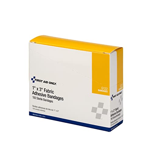 image for First Aid Only G122 1 x 3 Inch Fabric Bandages, First Aid Kit Refill S