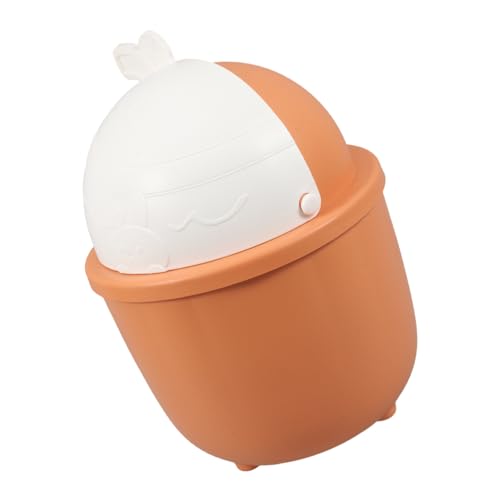 Veemoon Piccolo Cestino Per Rifiuti Con Coperchio Ribalta Design Forma Di Coniglio Adatto Per Bagno Cucina Ufficio e Stanza Costruzione Solida e Facile Da Pulire